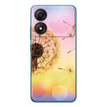 Силиконовый Чехол с одуванчиками на ZTE Blade A34 – Цветок-одуванчик