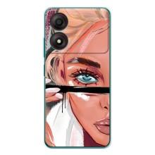 Силіконовый Чохол на ZTE Blade A34 з картинкой Модных девушек – Дівчина та вії