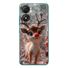 Яркий чехол для ZTE Blade A34 с Зимними Оленятами