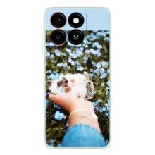 Чохли з зображенням різних тварин на ZTE Blade A35 (Їжачок в руці)