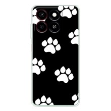 Чехлы с собаками для ZTE Blade A35 (VPrint) (Следы собаки)
