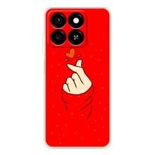 Чехлы (Знак сердечка) на ZTE Blade A35 – Сердце на красном