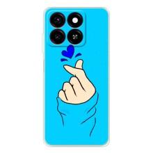 Чехлы (Знак сердечка) на ZTE Blade A35 – Сердце на синем