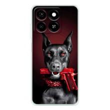 Чехол ДОБЕРМАН для ZTE Blade A35 (Доберман злой)