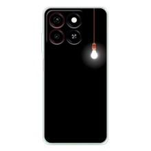 Чехол с картинками на черном фоне для ZTE Blade A35 – Лампочка