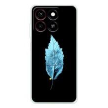 Чехол с картинками на черном фоне для ZTE Blade A35 – Листочек