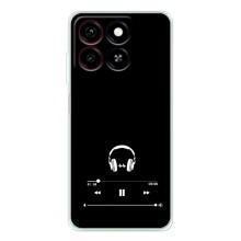 Чехол с картинками на черном фоне для ZTE Blade A35 – Плеер