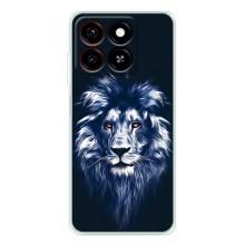 Чехол с картинкой на ZTE Blade A35 – Лев - синий