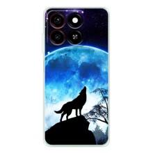 Чехол с Волком на ZTE Blade A35 – Воет на луну