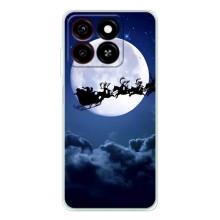 Чехол Санта Клаус для ZTE Blade A35 – Санта - луна