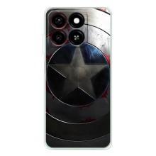 Чехол с Щитом Капитана Америки на ZTE Blade A35 – Ретро Щит Капитана