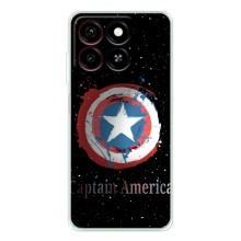 Чехол с Щитом Капитана Америки на ZTE Blade A35 – Щит Капитана