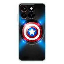 Чехол с Щитом Капитана Америки на ZTE Blade A35 – Яркий Щит Капитана