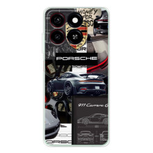 Чохол з авто Порше для ZTE Blade A35 – Колаж Порше
