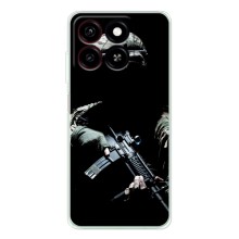 Чехол с украинским воином на ZTE Blade A35 (Украинский снайпер)