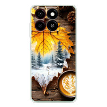 Чохол з унікальним дизайном 'Осінь з кавою' для ZTE Blade A35 – Осінньо-зимове кава