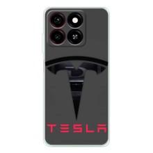Силиконовый бампер с картинкой машины на ZTE Blade A35 – Logo TESLA