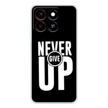 Силиконовый Чехол на ZTE Blade A35 с картинкой Nike (Never Give UP)