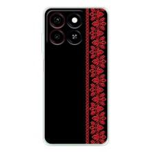 Силиконовый Чехол на ZTE Blade A35 – Красная Вышиванка