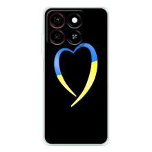 Силиконовый Чехол на ZTE Blade A35 (Я-Украина) – Украинское сердце