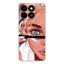 Силіконовый Чохол на ZTE Blade A35 з картинкой Модных девушек – Дівчина та вії