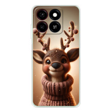 Яскравий чохол для ZTE Blade A35 з Зимові Оленята – Олень в светрі