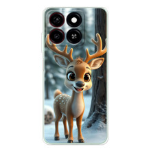 Яскравий чохол для ZTE Blade A35 з Зимові Оленята – Оленятко в лісі