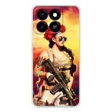 ЗСУ Чехлы (TPU) для ZTE Blade A35 – Женщина солдат