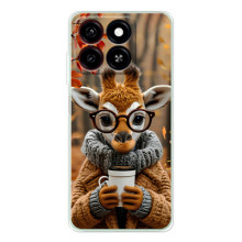 Друкований чохол 'Звірята з кавою' для ZTE Blade A35 – Жираф з кавою