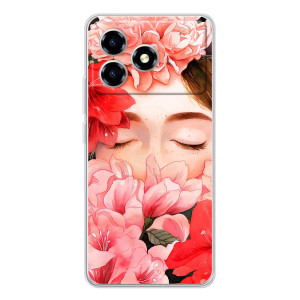 Чехлы (ART) Цветы на ZTE Blade A36 (VPrint)