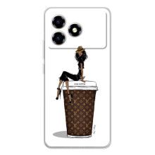 Чехлы Луи Витон для ZTE Blade A36 (AlphaPrint - LOUIS VUITTON) (кофе LOUIS VUITTON)