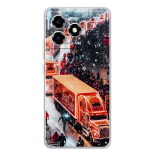 Чехлы на Новый Год ZTE Blade A36 – Кока Кола