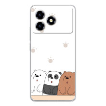 Чохли з зображенням різних тварин на ZTE Blade A36 – Здивовані ведмедики