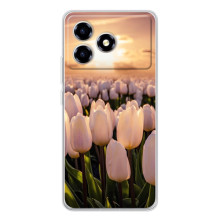 Чехлы с картинкой (Тюльпаны) на ZTE Blade A36 – Закат с цветами