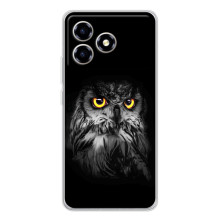 Чехлы с принтом СОВЫ для ZTE Blade A36 – Сова на чёрном