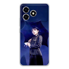 Чехлы с принтом Уэнсдей на ZTE Blade A36 – Уэнсдей с зонтом