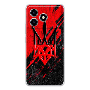 Чехлы УПА (Красно-Чёрный) на ZTE Blade A36 – Герб в цвете УПА