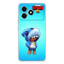 Чехол для ZTE Blade A36 Бравл Старс (VPrint) (Леон акула)