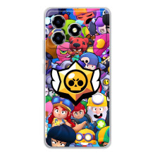Чехол для ZTE Blade A36 Бравл Старс (VPrint) (Лого Brawl Stars)