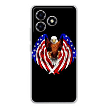 Чехол Флаг USA для ZTE Blade A36 – Крылья США