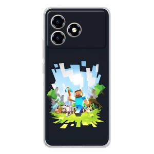 Чохол Майнкрафт на ZTE Blade A36 (AlphaPrint) Minecraft