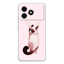 Чохол на ZETЕ Блейд A36 з Котиками (VPrint) (Котик падає)