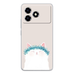 Чехол на тематику: Коты для ZTE Blade A36 – Белый котик