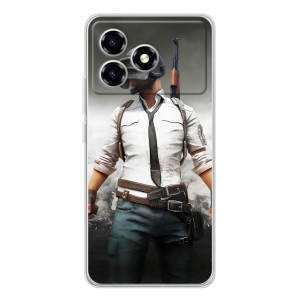 Силиконовый чехол с картинкой "Герой Pubg" на ZTE Blade A36 – Пабг