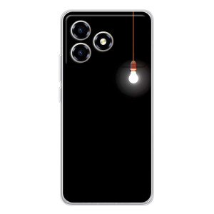 Чехол с картинками на черном фоне для ZTE Blade A36 – Лампочка