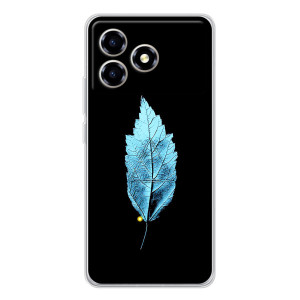Чехол с картинками на черном фоне для ZTE Blade A36 – Листочек