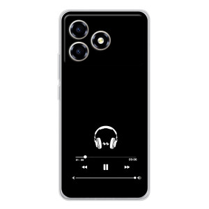 Чехол с картинками на черном фоне для ZTE Blade A36 – Плеер