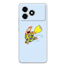 Чехол с картинкой Патрик на ZTE Blade A36 (Патрик с подушкой)