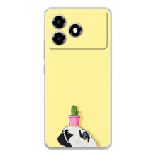 Бампер для ZTE Blade A36 з картинкою "Песики" (Кактус на голові)