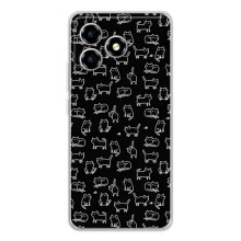 Чохол з принтом для ZTE Blade A36 (AlphaPrint) Модні коти (Маленькі котики)